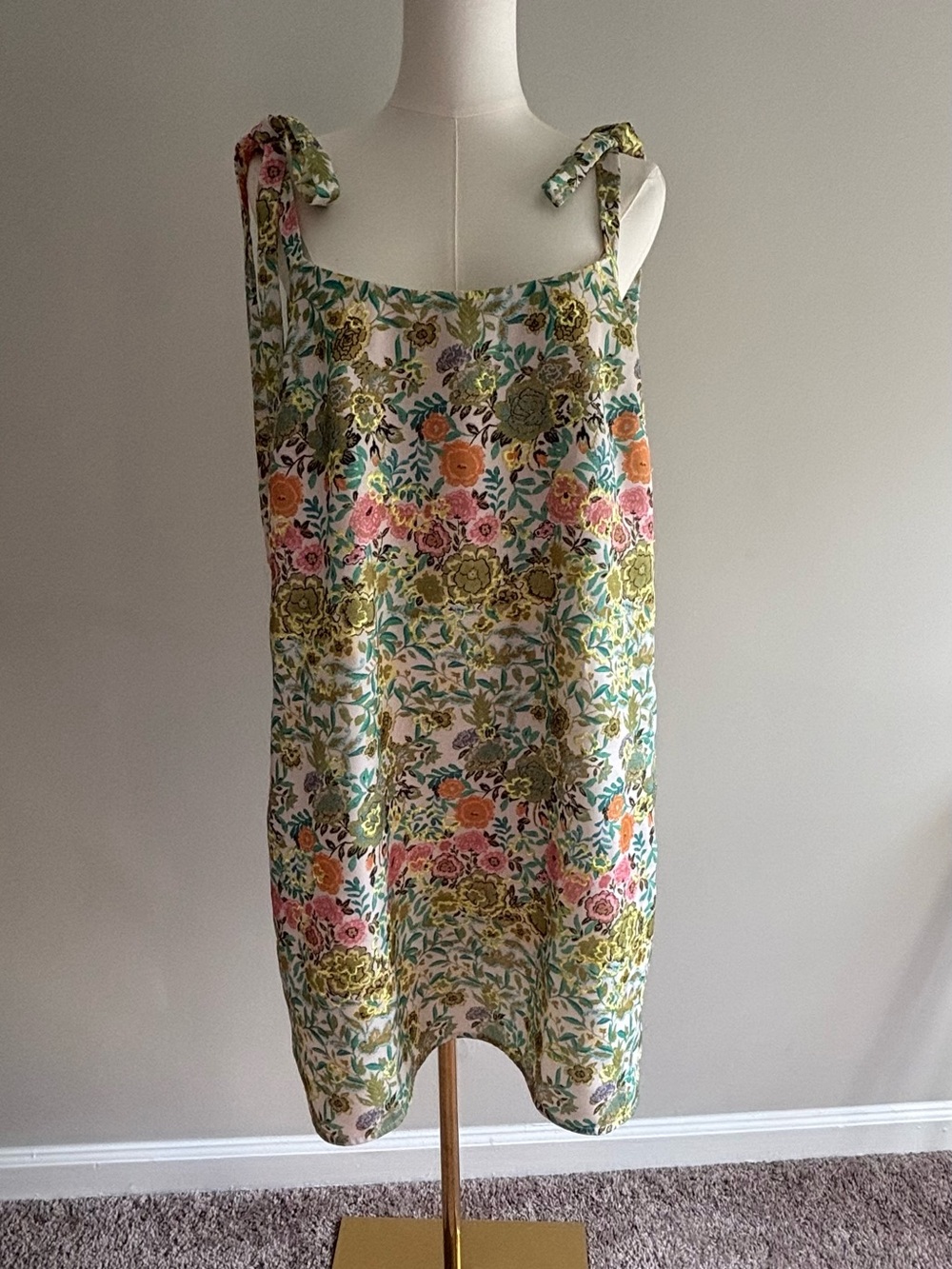 Rachel Rachel Roy Chinoiserie Floral Tie-Shoulder Dress Sz14